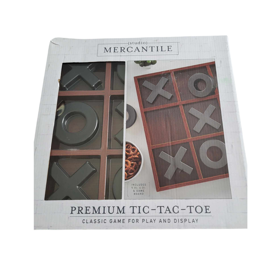 Studio Mercantile Premium Solid Wood Tic Tac Toe Board Game