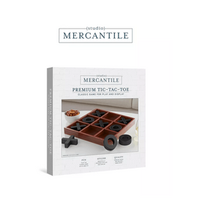 Studio Mercantile Premium Solid Wood Tic Tac Toe Board Game