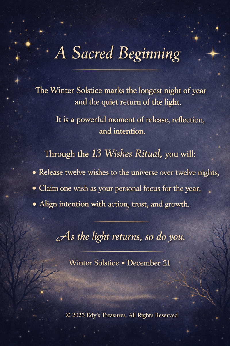 13 Wishes Winter Solstice Ritual | Manifestation & Release Guided Jour ...