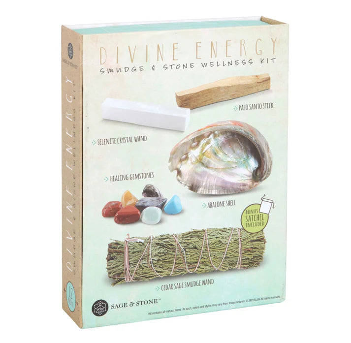 Divine Energy Smudge and Stone Wellness Kit