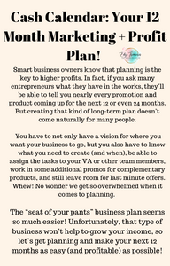 Your 12 Month Marketing + Profit Plan!