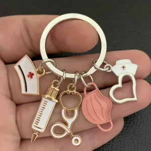 Medical Nurse or Doctor Heart Keychain