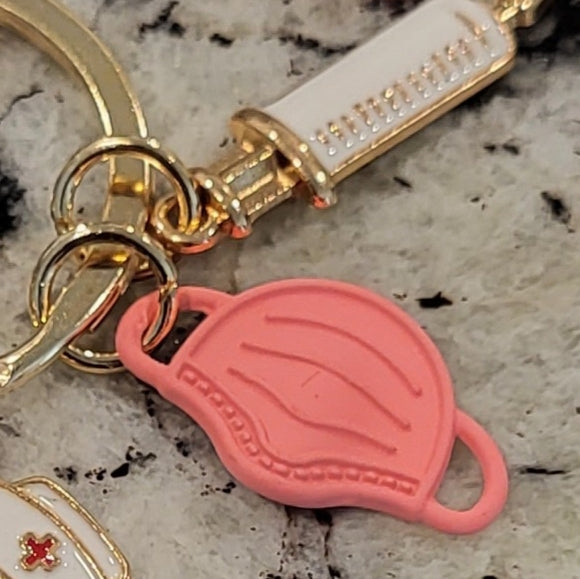 Medical Nurse or Doctor Heart Keychain