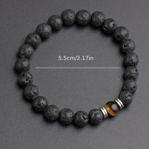 Unisex Essential Oil Lava Tiger Eye Bracelet