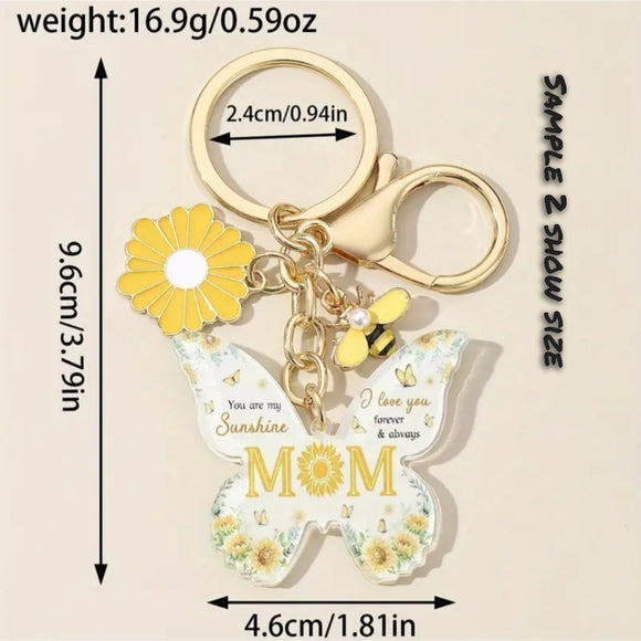Tassel Butterfly MoM Keychain & or Bag Charm