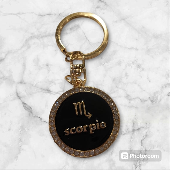 Scorpio Bling 2-sided zodiac keychain
