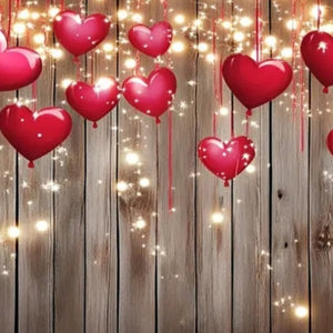 Red & Pink Balloon Love Heart Backdrop/Tapestry V11