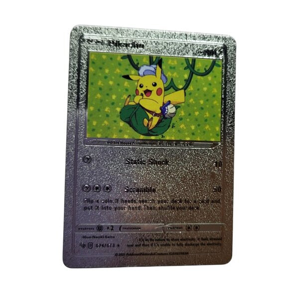 Silver Foil Pikachu Pokémon Card