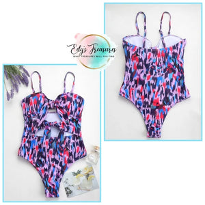 Knot Cutout One-Piece Swimsuit