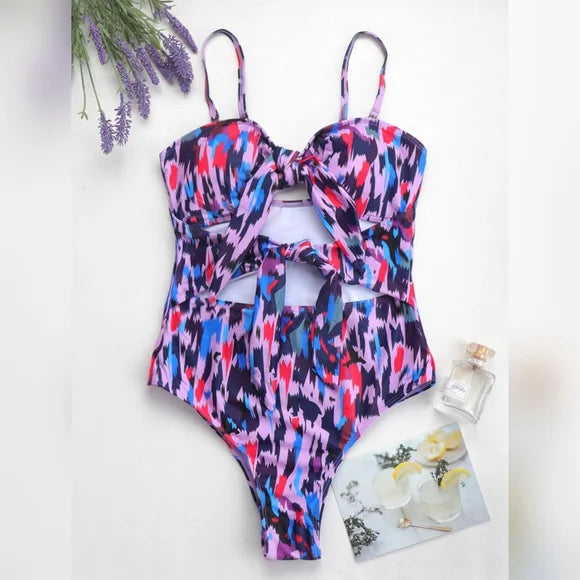 Knot Cutout One-Piece Swimsuit