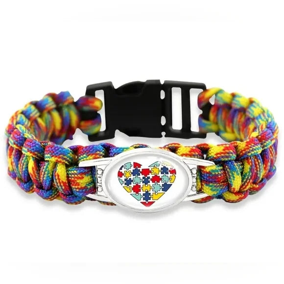 Unisex Autism Heart Bracelet