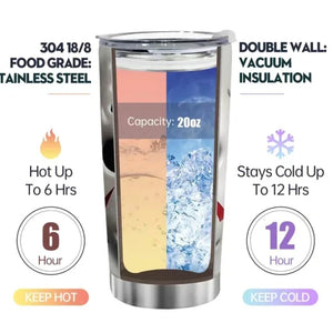 1 New Jason Voorhees Face Mask Double-sided Tumbler Stainless Steel