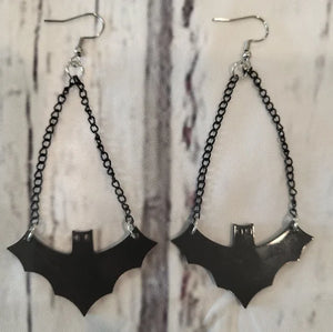 New Black Bat Earrings Great for Halloween