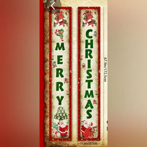 Merry Christmas Door Decoration Banners