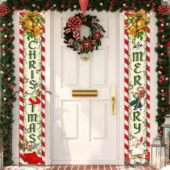 Merry Christmas Door Decoration Banners