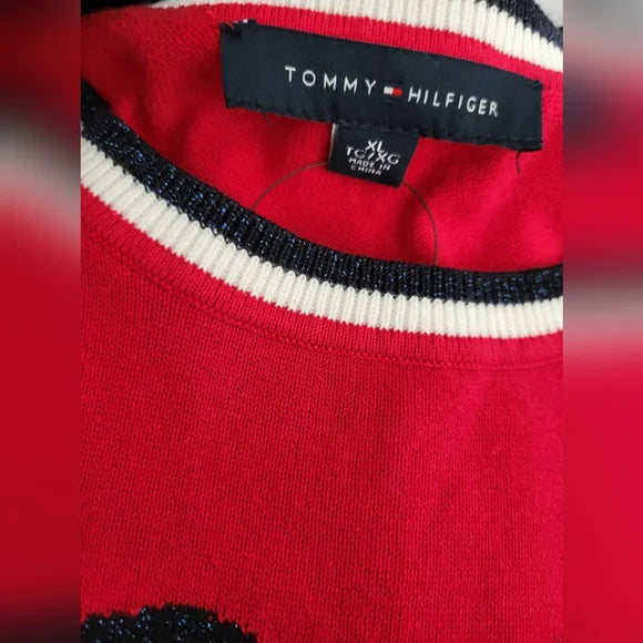 Women's Tommy Hilfiger Flag, Long Sleeve Cotton Sweater