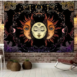 Lightweight Color Sun & Moon Tapestry