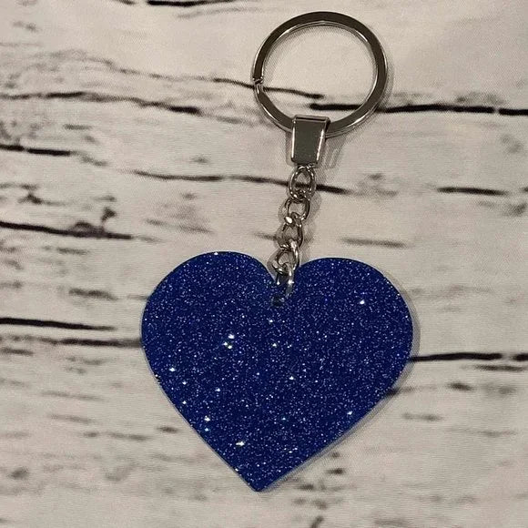 Zodiac Universe Blue Heart Pisces Keychain