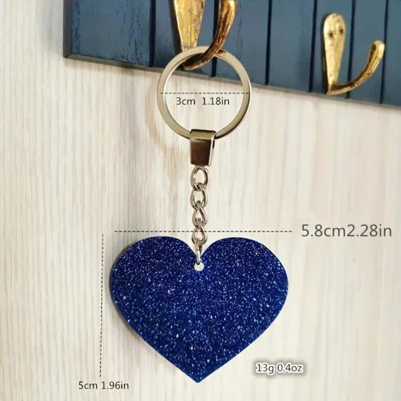 Zodiac Universe Blue Heart Pisces Keychain