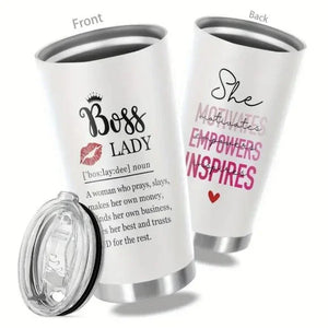 Boss Lady Positive Vibe Stainless Steel 20oz Tumbler