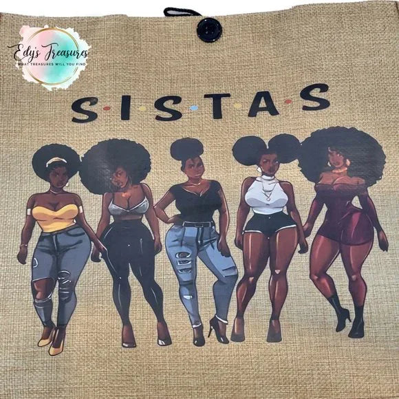 Women Sistas tote bag with Wristlet