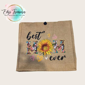 Best MoM Ever tote bag with Wristlet