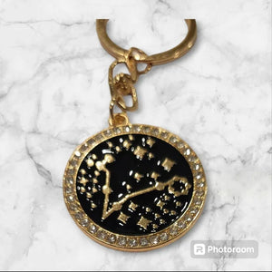 Pisces Bling 2-sided zodiac keychain