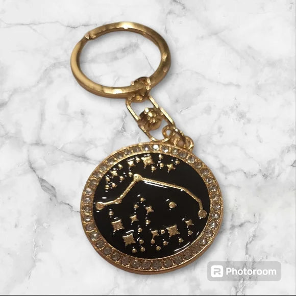 Aries Bling 2-sided zodiac keychain