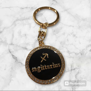 Sagittarius Bling 2-sided zodiac keychain