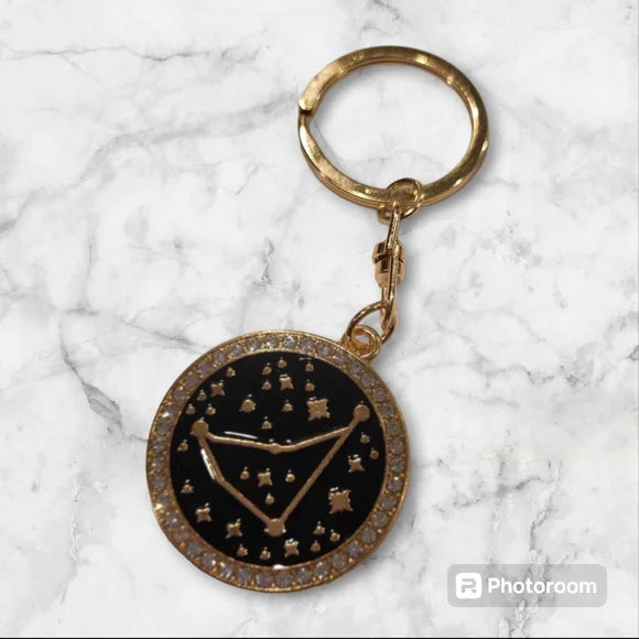 Capricorn Bling 2-sided zodiac keychain