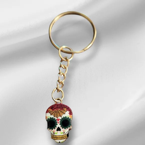 Day of the Dead Sugar Skull Keychain