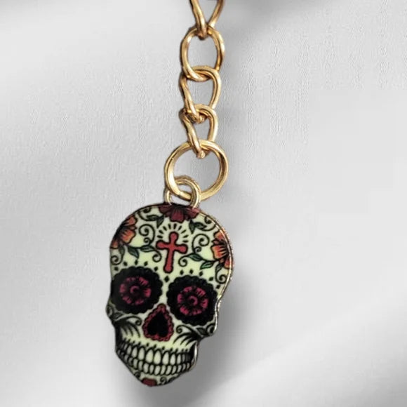 Day of the Dead Sugar Skull Keychain