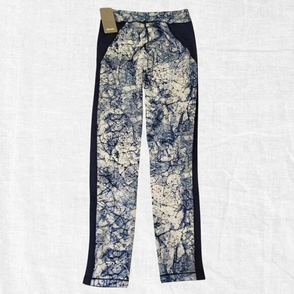 Bench Women's Blue Marble Print Activewear Leggings - Size S #4