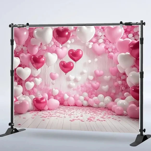 Red & Pink Ballon Love Heart Backdrop/Tapestry V7