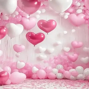 Red & Pink Ballon Love Heart Backdrop/Tapestry V7