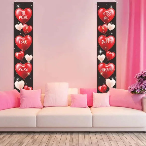 Valentine's Day Indoor Outdoor Decoration Banners