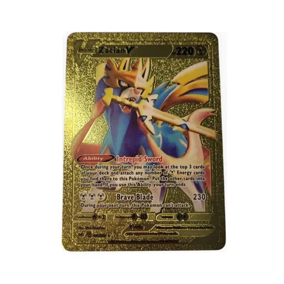 Gold Foil Zacian V Pokémon Cards