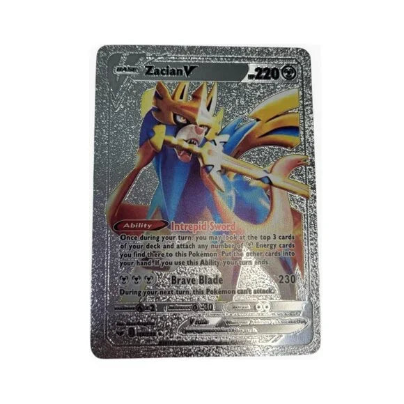 Silver Foil Zacian V Pokémon Cards