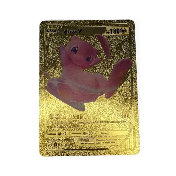 Gold Foil Mew V Pokémon Card
