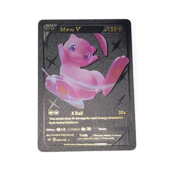 Black Foil Mew V Pokémon Card