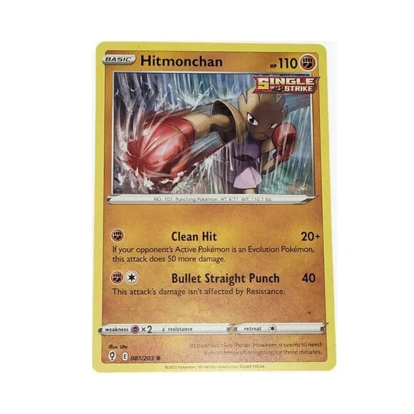 Hitmonchan Pokémon Card