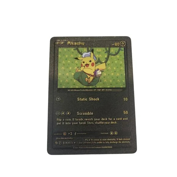 Black Foil Pikachu Pokémon Card