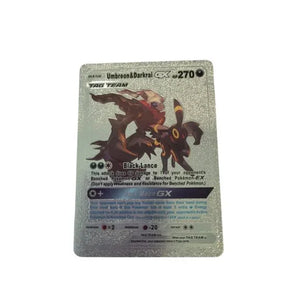 Silver Umbreon & Darkrai GX Tag Team Pokémon Card Black Lance / Dark Moon GX (Copy)
