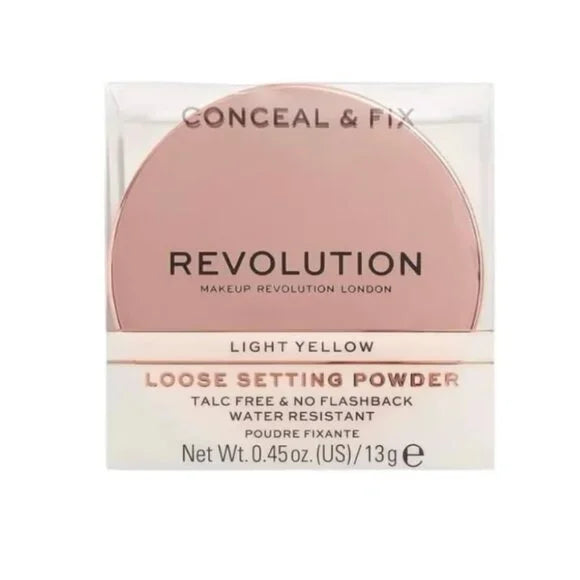 Revolution Conceal & Fix Setting Powder – Light Yellow – Edy's Treasures