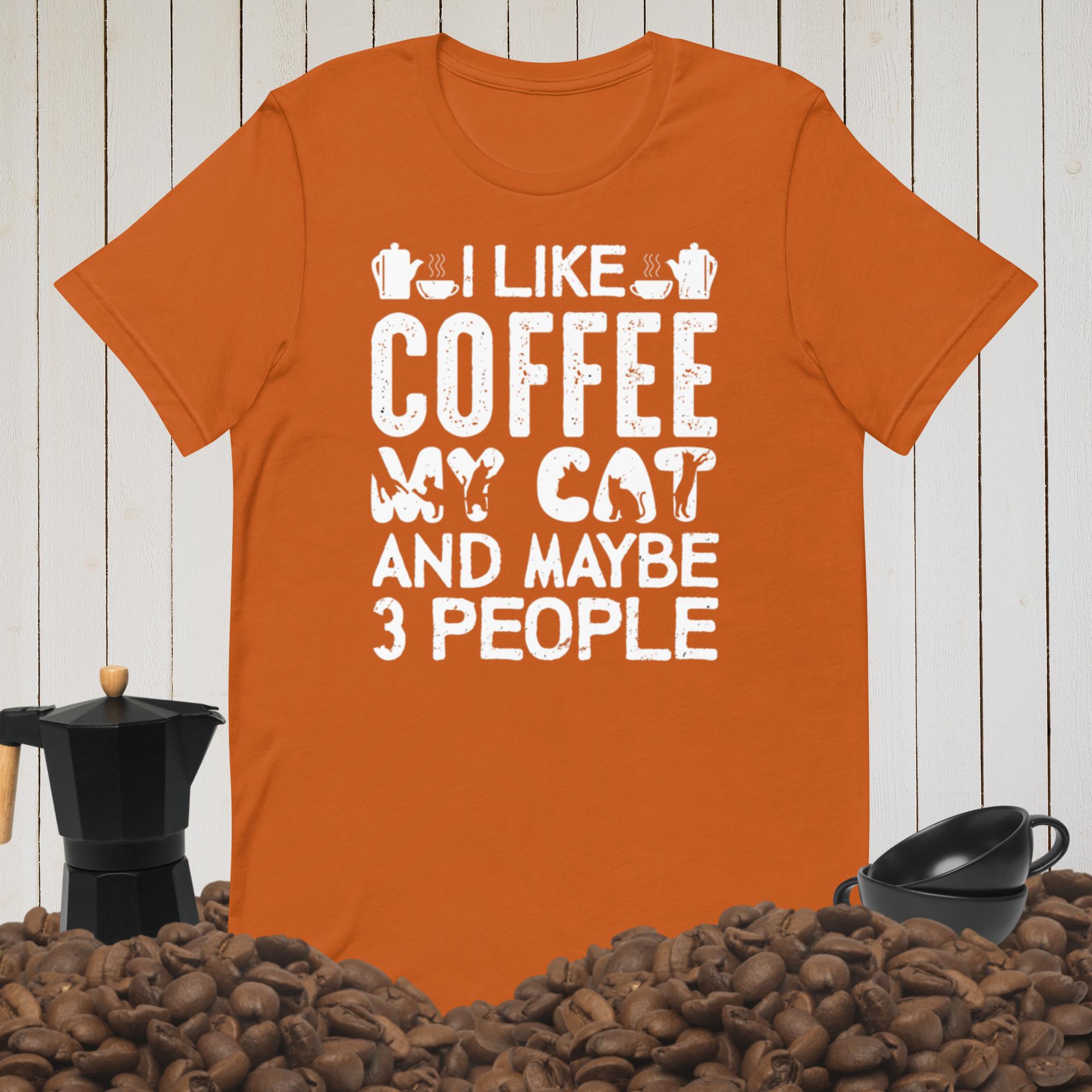 Coffee & cats lovers unite! Unisex t-shirt