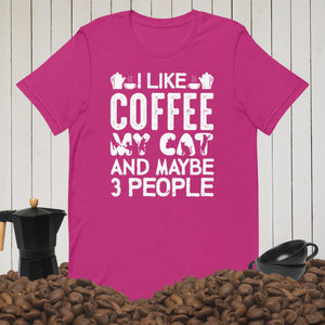 Coffee & cats lovers unite! Unisex t-shirt