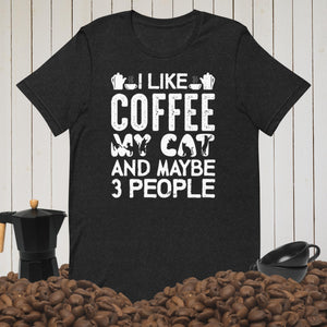 Coffee & cats lovers unite! Unisex t-shirt