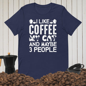 Coffee & cats lovers unite! Unisex t-shirt