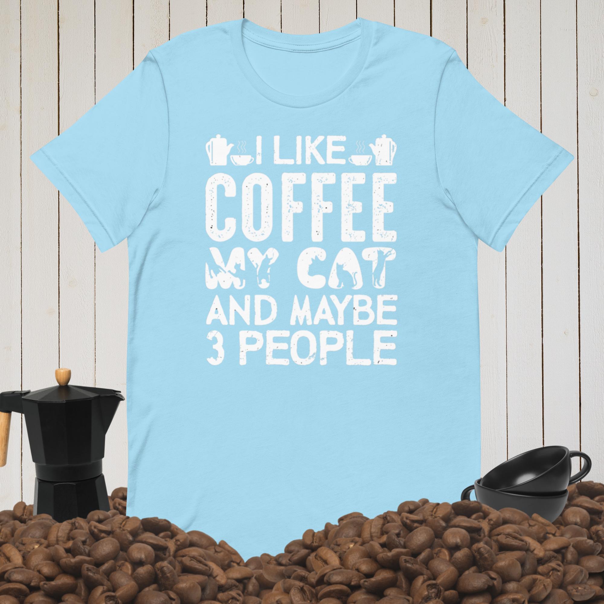 Coffee & cats lovers unite! Unisex t-shirt