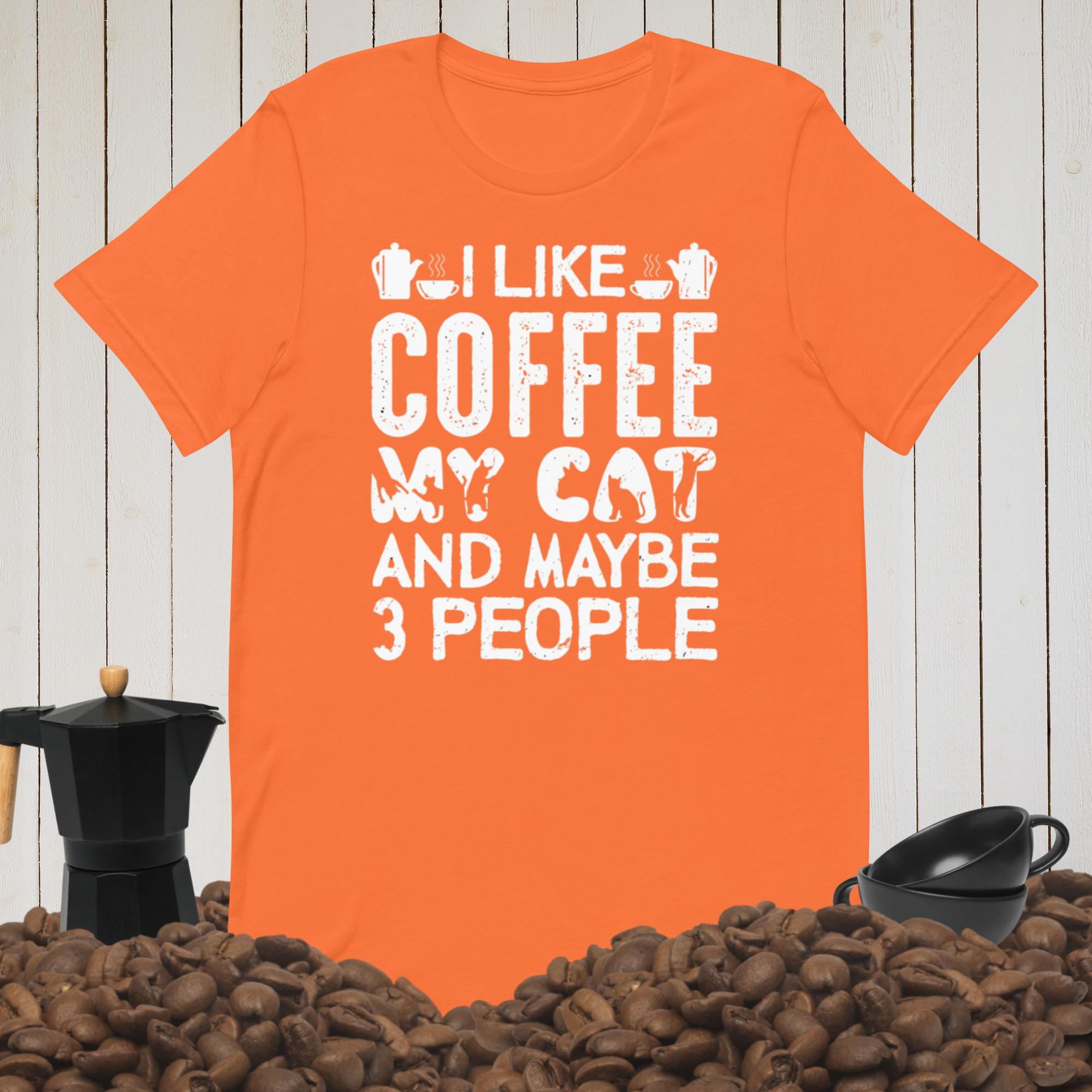 Coffee & cats lovers unite! Unisex t-shirt